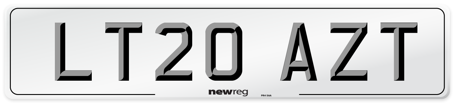 LT20 AZT Number Plate from New Reg